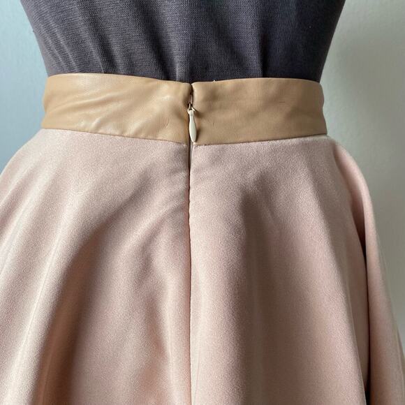 Cameo S leather flare mini‎ skirt NWOT - Picture 6 of 7